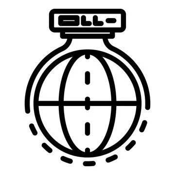 Coverage global network icon, outline style イラスト素材