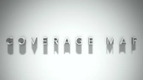 coverage map 3D title animation white te... | Stock Video | Pond5