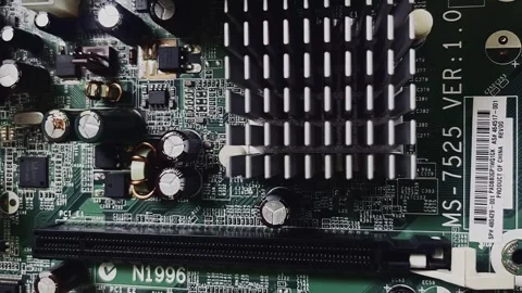 Coverage of a portable computer internal chip Stock Footage 274882825