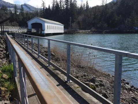 Covered Bridge at Dexter Stock Photos
