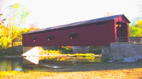 Covered Bridge Stock Footage 904879