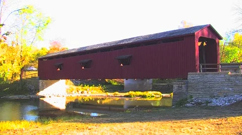 Covered Bridge Stock Footage 904895