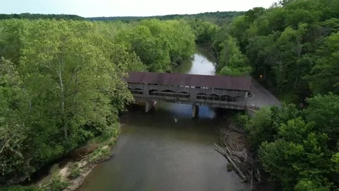 Covered Bridge Stock Footage