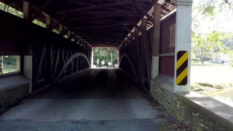 Covered Bridge Stock Footage 291489720