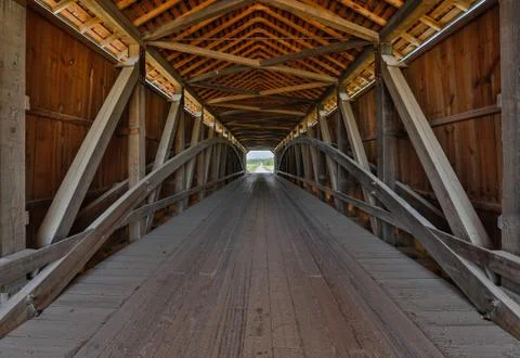 Covered Bridge Interior Stock Photos