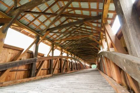 Covered Bridge Interior Stock Photos