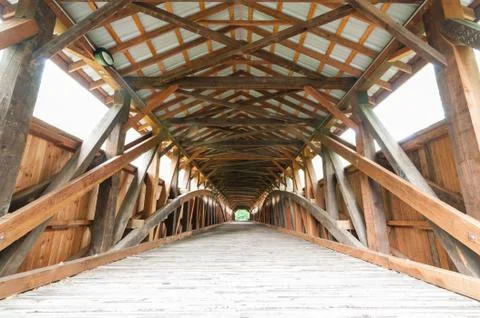 Covered Bridge Interior Stock Photos