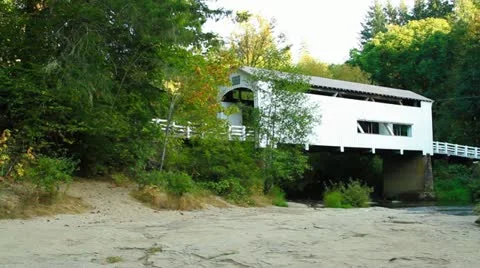 Covered Bridge Oregon Video stock 12175038