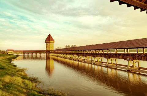 Covered bridge Stock Photos