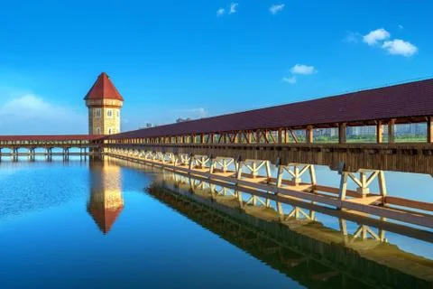 Covered bridge Stock Photos