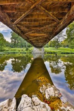 Covered Bridge Underbelly Stock Photos