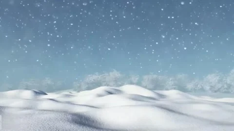 Covered fields, forests and omnipresent falling snow. A short video of beau.. Vídeos de archivo 255897760