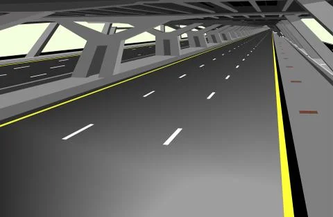 Covered highway Stock Illustration