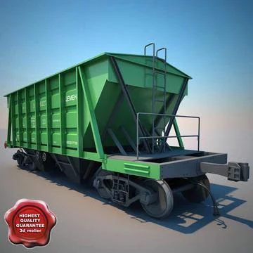 Covered Hopper Wagon 11-715 V2 3D Model