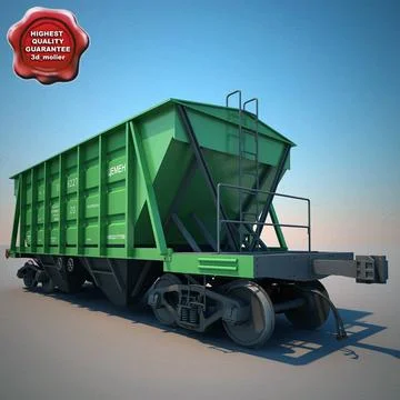 Covered Hopper Wagon 11-715 3D Model