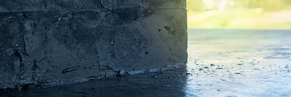 Covered with a layer of waterproofing mastic Foto stock