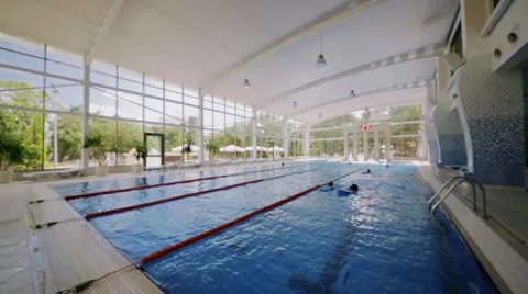 The covered pool Stock Footage 32385002