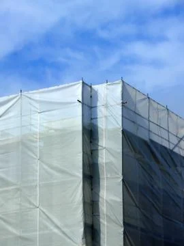 Covered scaffolding Stock Photos