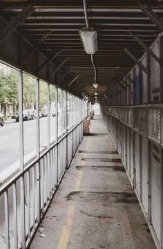 Covered sidewalk Stock Photos