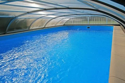 Covered swimming pool Stock Photos