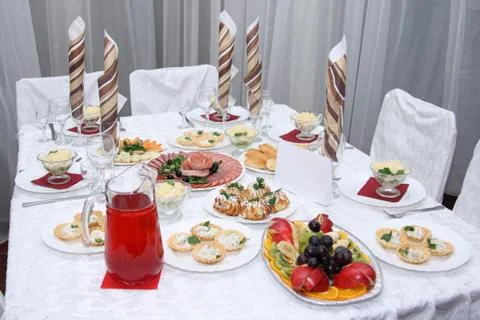 The covered table Stock Photos