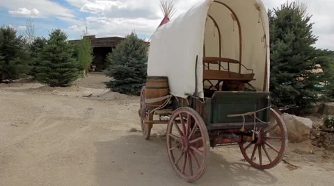 Covered Wagon 스톡 동영상 48531943