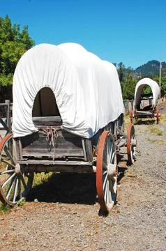 Covered wagons Stock Photos