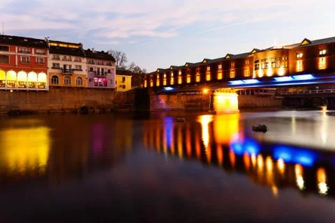 Covered wooden bridge, town of Lovech, Bulgaria Stock Photos