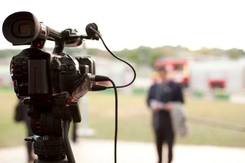 Covering an event with a video camera Stock Photos