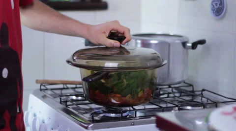 Covering pan Stock Footage 35221803