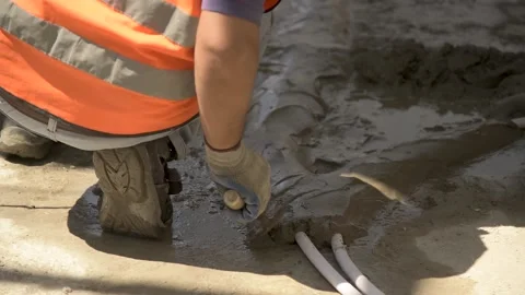 Covering pipes Stock Footage 152420932