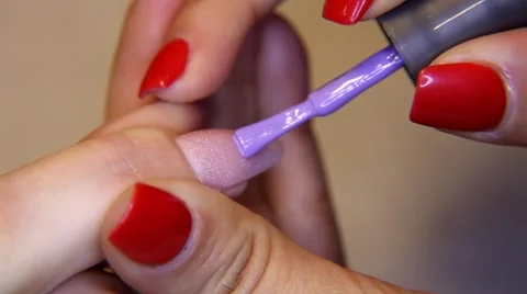 Covering varnish of nails Video stock 47792694