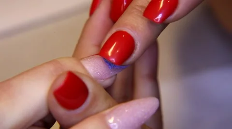 Covering varnish of nails Video stock 47792784