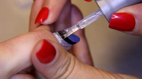 Covering varnish of nails Video stock 47792793
