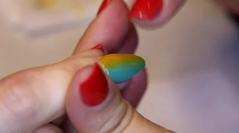 Covering varnish of nails Video stock 47792873