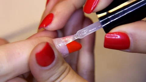 Covering varnish of nails Video stock 47792885