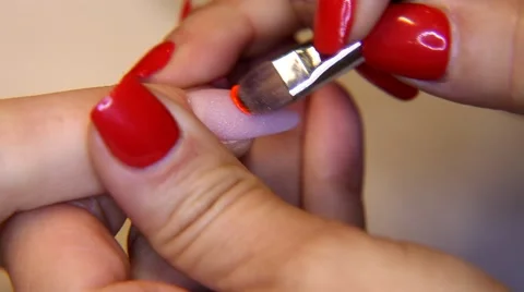 Covering varnish of nails 스톡 동영상 47792901