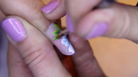 Covering varnish of nails Video stock 47793022