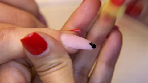 Covering varnish of nails Video stock 47793047