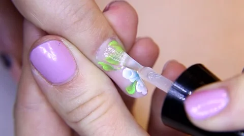 Covering varnish of nails Video stock 47793083