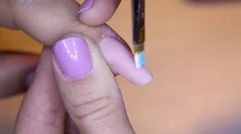 Covering varnish of nails Video stock 47793239