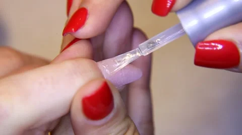 Covering varnish of nails Video stock 47793325