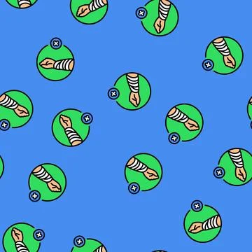 Covering wound clean cloth vector seamless pattern Stock Illustration