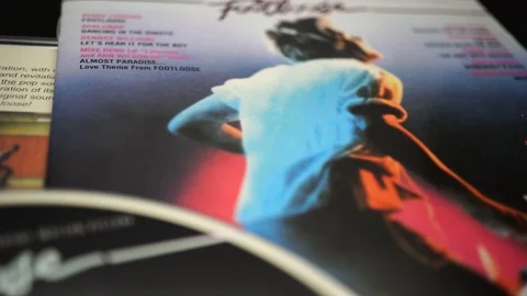 Covers and cd of the edition for the 15th anniversary of FOOTLOOSE Stock Footage 112621222
