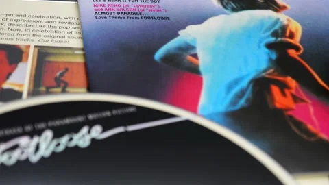 Covers and cd of the edition for the 15th anniversary of FOOTLOOSE Stock Footage 160227280