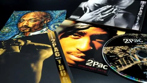 Covers of CDs by Tupac Shakur. also known as 2Pac and Makaveli Stock Photos