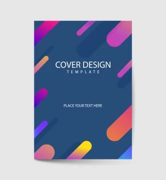 Covers design with geometric rounded lines pattern. Cool colorful backgrounds イラスト素材