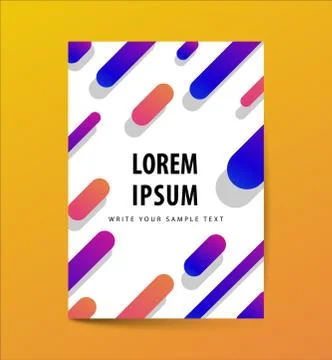 Covers design with geometric rounded lines pattern. Cool colorful backgrounds Stockillustratie