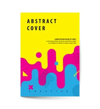 Covers design with geometric rounded lines pattern. Cool colorful backgrounds Stockillustratie