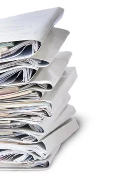 Covers files arranged in chaotic stack Stock Photos